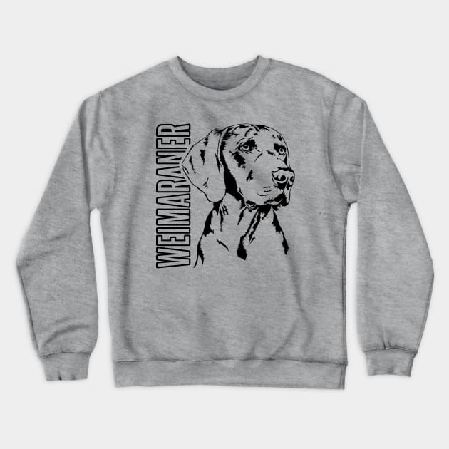 Weimaraner dog lover portrait Crewneck Sweatshirt by wilsigns